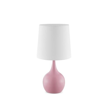 Ore International ORE International K-820PK 23.5 in. Niyor Mid-Century Modern Touch on Metal Table Lamp; Powder Pink K-820PK
